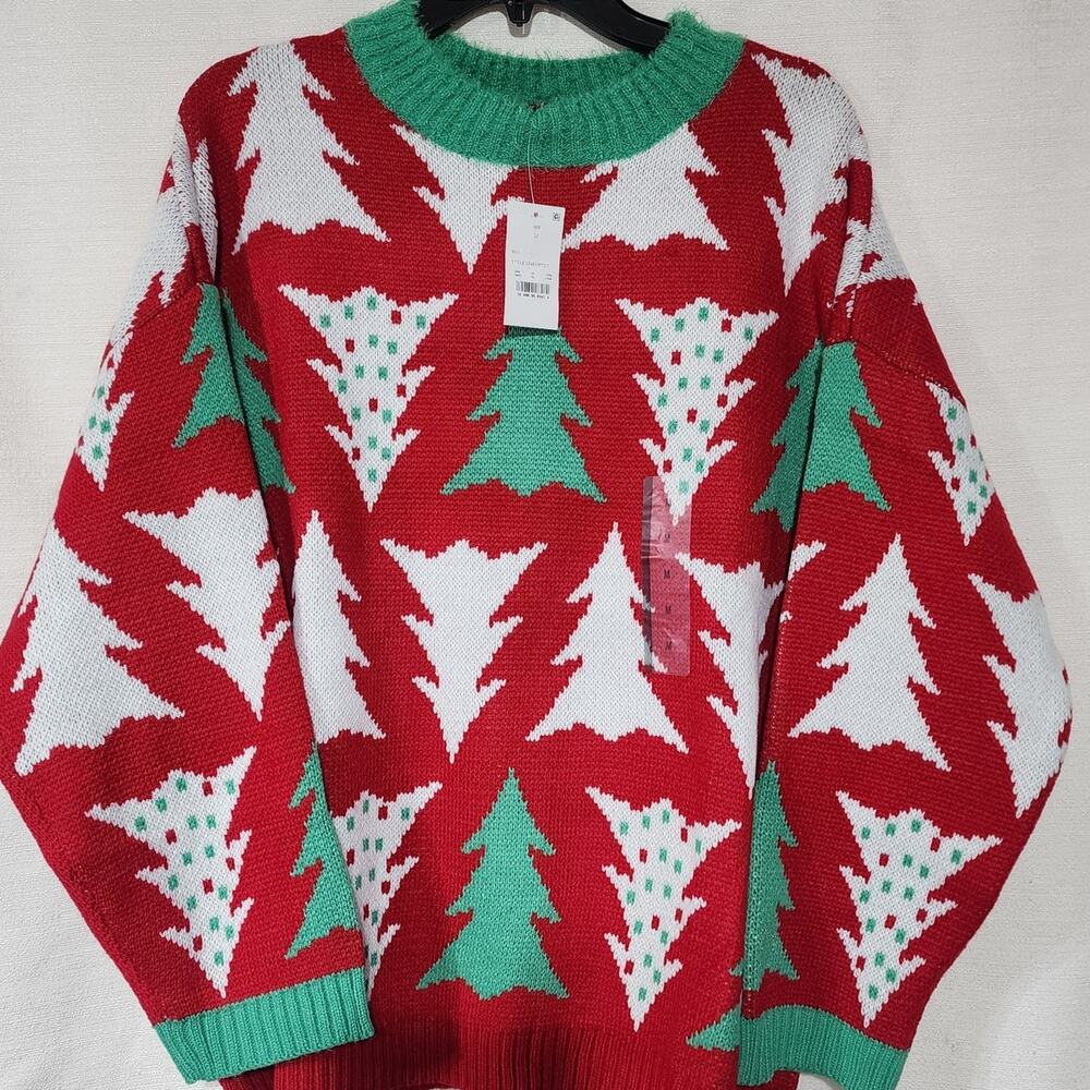 Christmas tree knitted sweater by 33 degrees men's medium